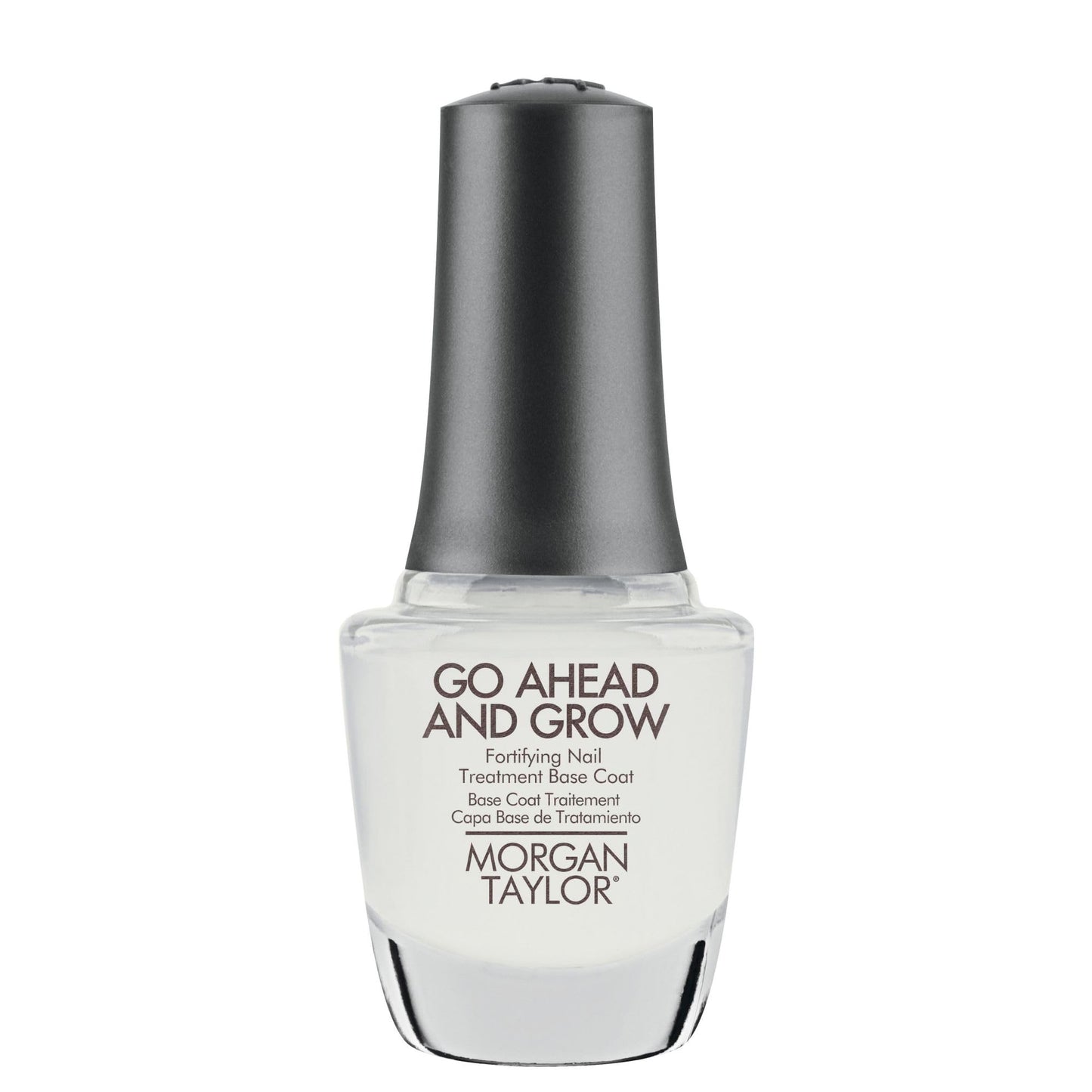 Morgan Taylor Go Ahead And Grow Nail Strengthener & Growth Treatment - Fortifying Nail Care Base Coat for Weak & Damaged Nails, Promotes Stronger