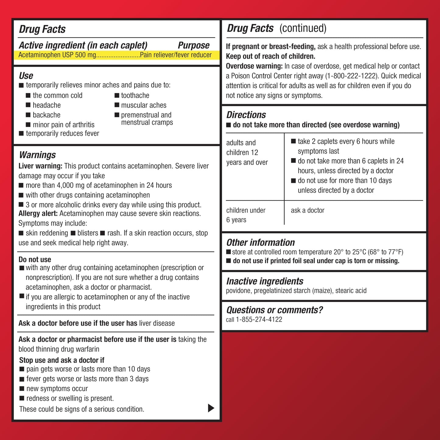 Amazon Basic Care Extra Strength Pain Relief, Acetaminophen Caplets, 500 mg, Pain Reliever/Fever Reducer, 100 Count Amazon Basic Care buy supplements Au