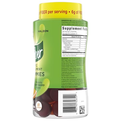 Benefiber Prebiotic Friendly Fiber Supplement Gummies for Digestive Health, Assorted Fruit Flavor - 81 Count