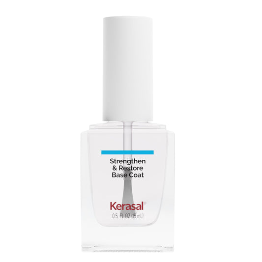 Kerasal Nail Strengthen & Restore Base Coat with Hydrolyzed Keratin and Hyaluronic Acid, .5 Oz