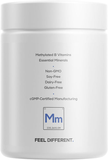 Codeage Methylated Multivitamin Supplement - B-Vitamin, Vitamins A, C, D, E, K2, B12 Methylcobalamin - L-Methylfolate - Magnesium, CoQ10, DIM, Probiotics, Benfotiamine, Lithium, Calcium - 90 Capsules
