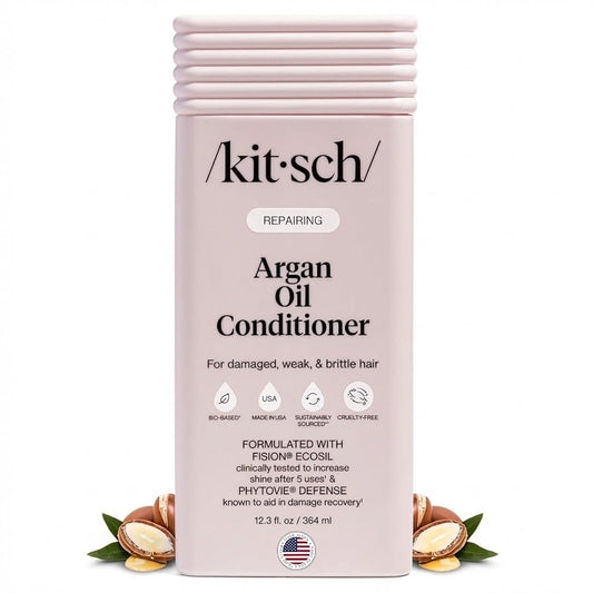 Kitsch Repairing Argan Oil Liquid Conditioner for Women & Men – Argan Oil for Hair, For Shine, Smoothness & Damage Recovery, Hair Repair – Clean, Color-Safe Hair Care - 12.3 oz KitschBuy Supplements Australia