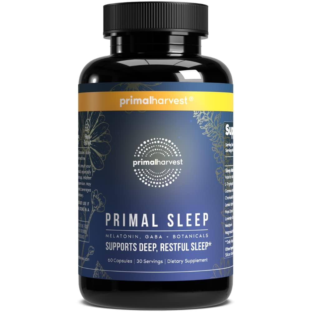 Primal Harvest Sleep - Daily Supplement, Gluten & Dairy Free, for Men & Women