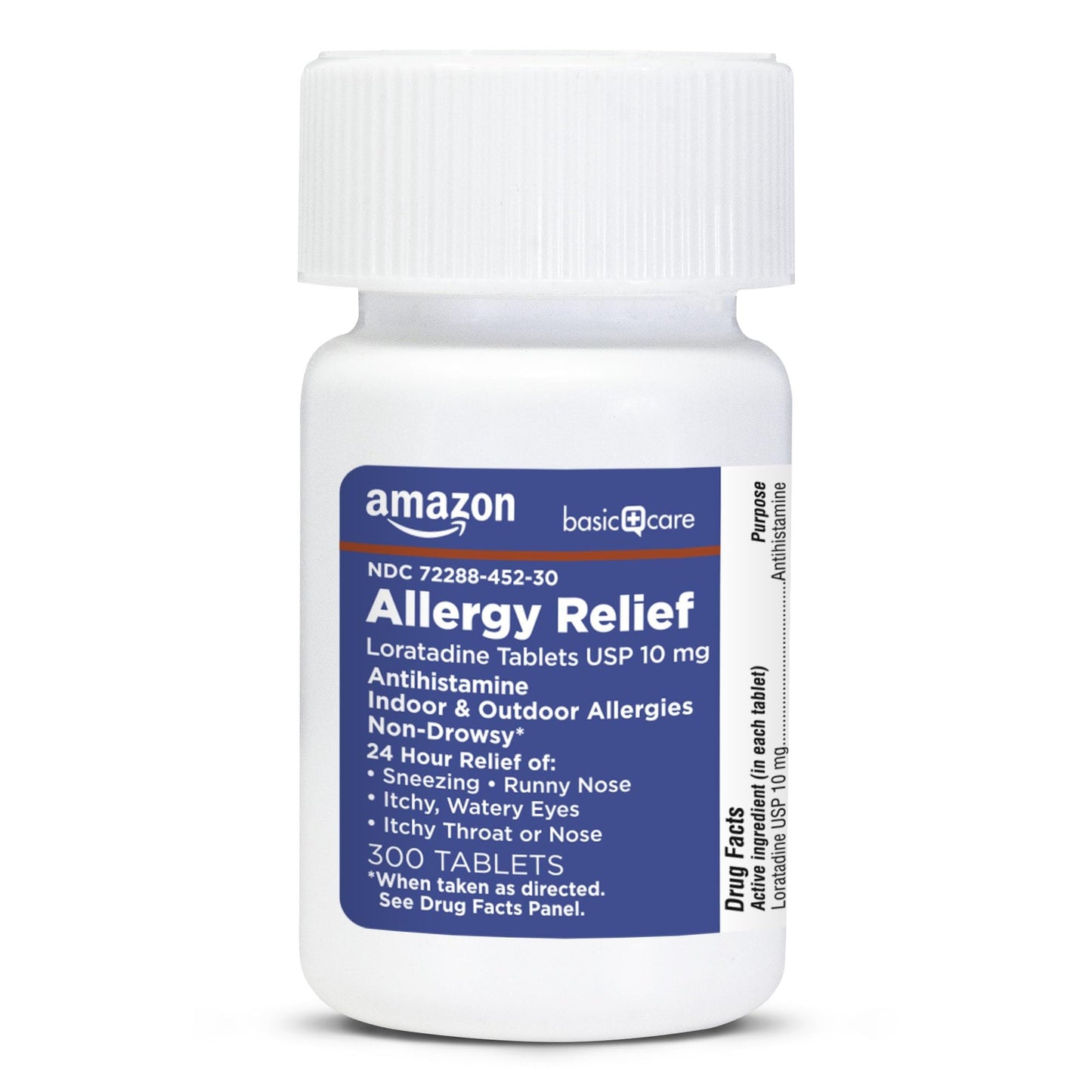 Amazon Basic Care Allergy Relief Loratadine Tablets 10 mg, 24-Hour Non-Drowsy Antihistamine for Runny Nose, Sneezing, Itchy Eyes, 300 Count (Packaging may vary) Amazon Basic Care buy supplements Au