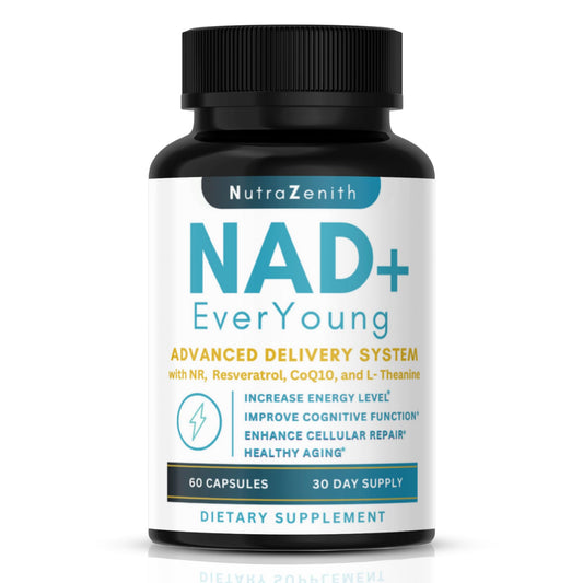 NAD+ Supplement with Nicotinamide Riboside (NMN Alternative), CoQ10 & Resveratrol – 60 Capsules for Healthy Aging Support, Energy Boost & Cognitive Function Enhancement – Cellular Renewal & Vitality Arazo NutritionBuy Supplements Australia