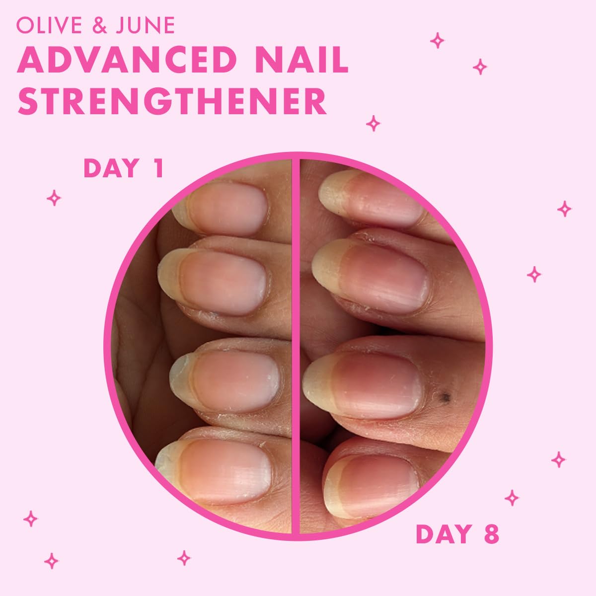 Olive & June Advanced Nail Strengthener | Powerful Treatment for Stronger, Longer Nails | Helps Prevent Chipping & Breaking | Can Be Worn Alone or Under Polish