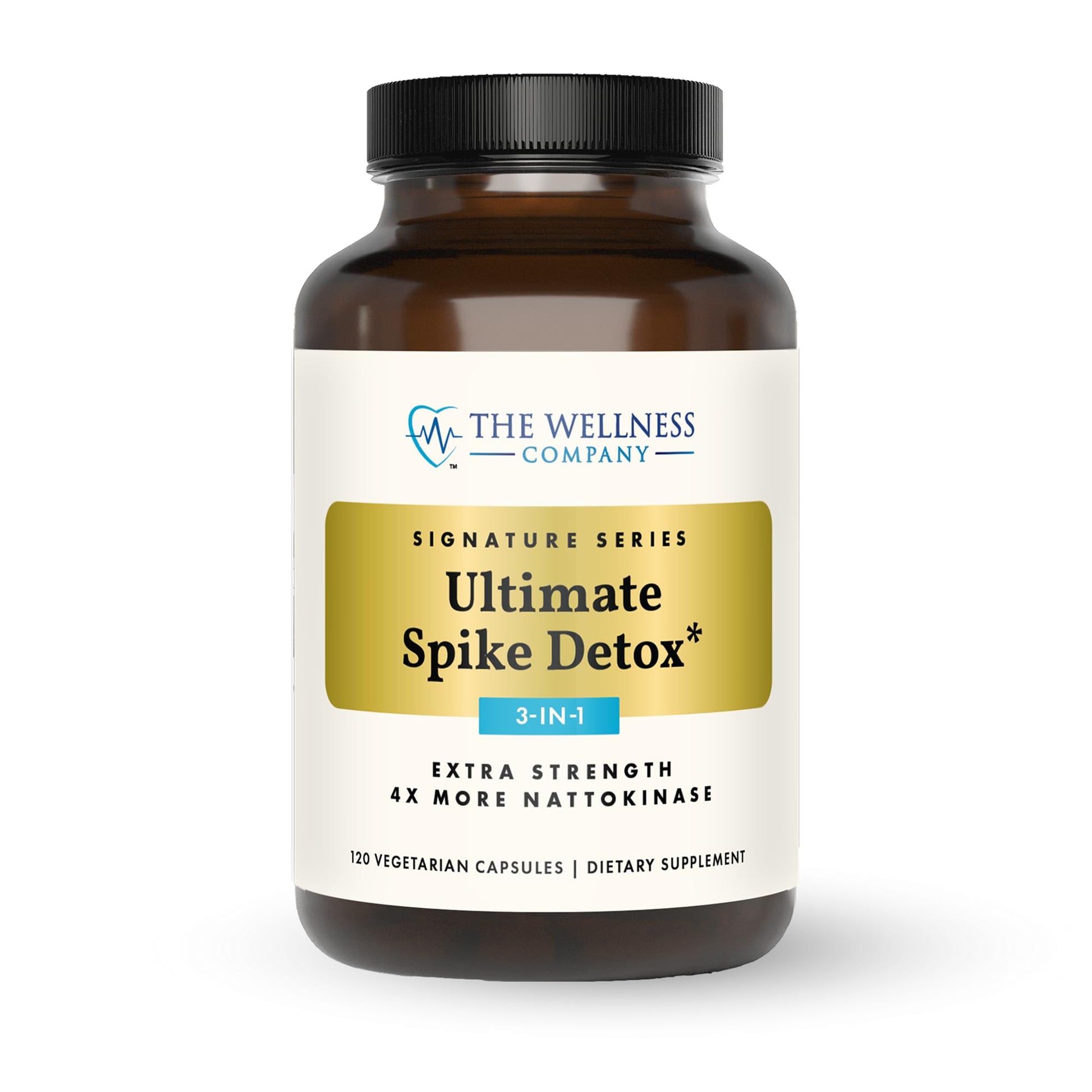 The Wellness Company Ultimate Spike Detox – Dr. McCullough Designed - 3-in-1 Nattokinase, Turmeric, & Bromelain Extra Strength | 120ct (1 Month Supply) The Wellness CompanyBuy Supplements Australia