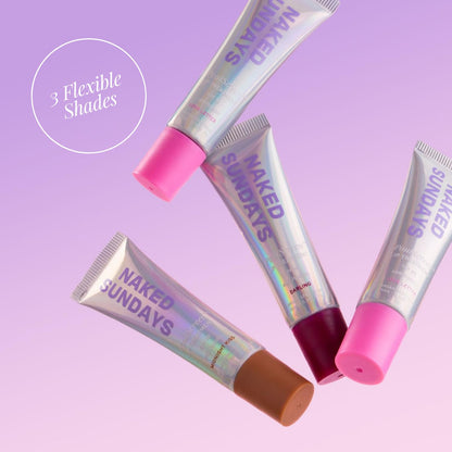 Naked Sundays SPF 50 Tinted Lip Treatment with Sun Protection — Hydrating Lip Balm with Peptides, Polyglutamic Acid & High-Gloss Finish, Broad Spectrum UVA/UVB, Vegan, Non-Sticky - 15ml (Darling)