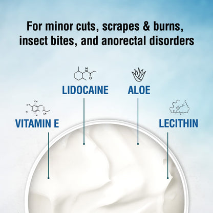 Ebanel Bundle of Lidocaine Numbing Spray, and Topical Numbing Cream 1 Oz