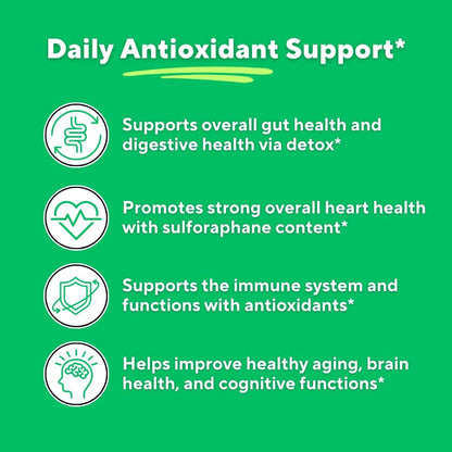 Vitapia Organic Broccoli Sprout Powder for Sulforaphane, Antioxidant, Brain, Skin, Heart Health Support - 100g Powder Supplement & 33 Day Supply - Non-GMO, Gluten-Free, Vegan-Friendly