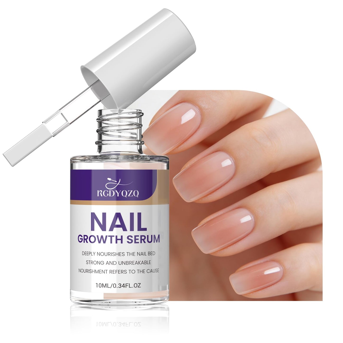 AOSILIAL Biotin Nail Growth Serum – Nail Strengthener for Weak, Brittle Nails – Nail & Cuticle Oil for Dry, Damaged Nails