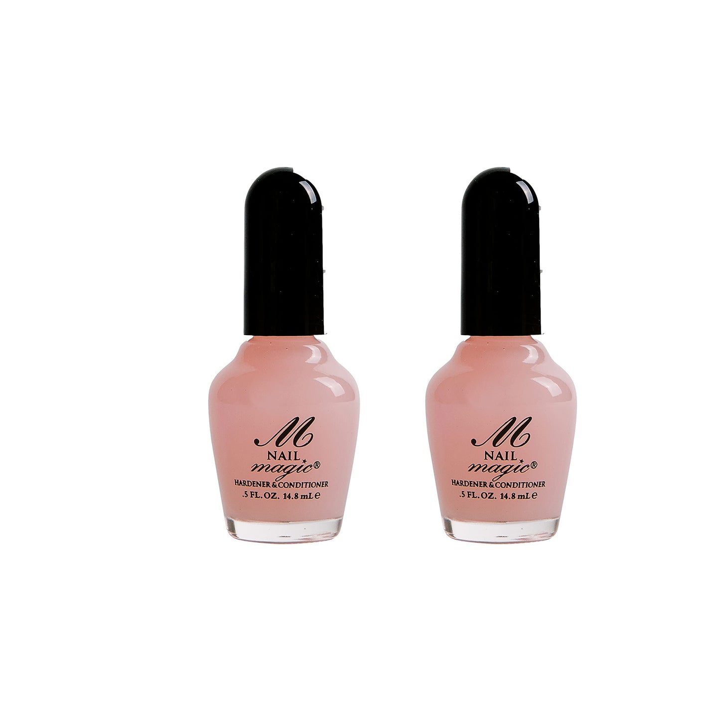 Nail Magic Hardener & Conditioner 2-Pack - Nail Strengthener for Damaged Nails, Clear Polish Base Coat, Repairs Weak Brittle Peeling Nails, 2 x 0.5 fl oz