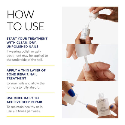 ePhD Bond Repair Nail Treatment, Nail Repair that Strengthens, Restores & Rebuilds Brittle Nails, Strengthens from Within, Formula for Damaged