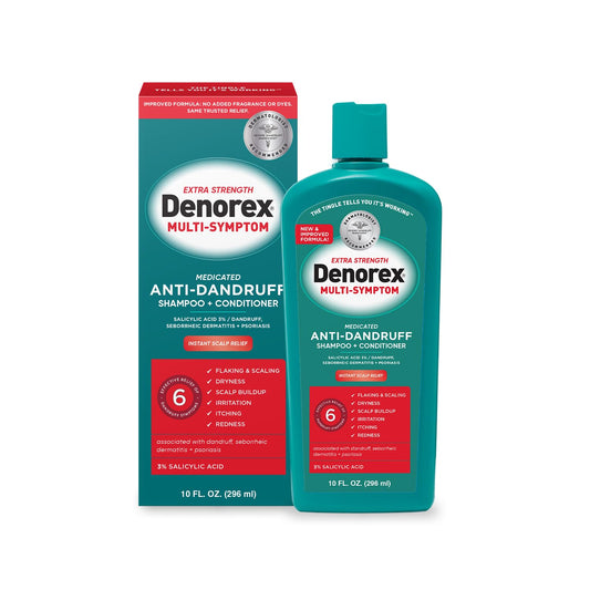 Denorex Extra Strength Multi-Symptom Anti Dandruff Shampoo & Conditioner Treatment, 3% Salicylic Acid Helps Relieve Moderate Symptoms of Dandruff