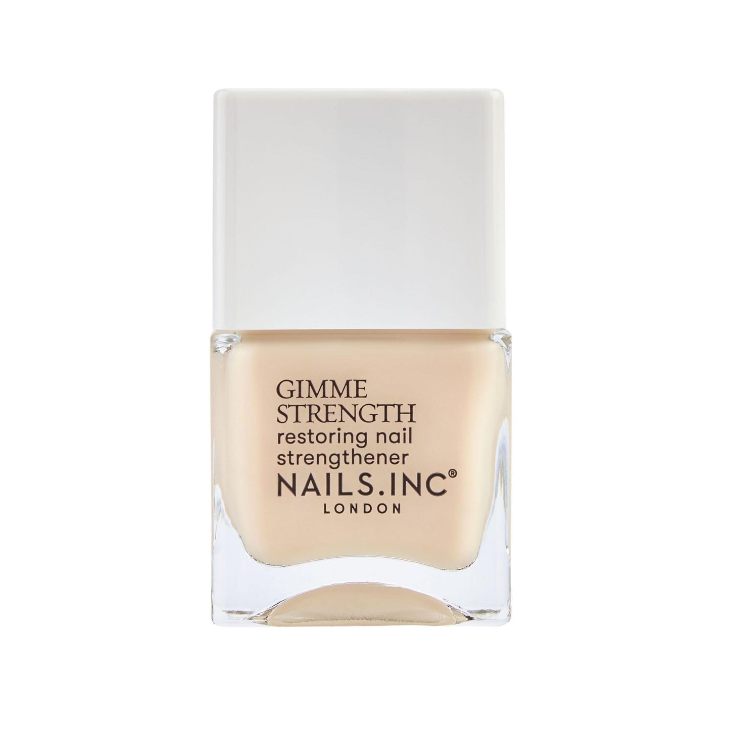 Nails Inc Gimme Strength Nail Treatment, Restoring Strengthener, Vegan Collagen, Shimmering Nail Highlighter, Durable & Strong Nails