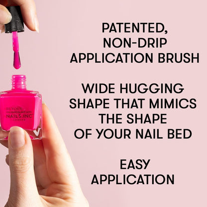 Nails Inc Gimme Strength Nail Treatment, Restoring Strengthener, Vegan Collagen, Shimmering Nail Highlighter, Durable & Strong Nails