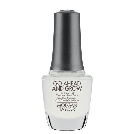 Morgan Taylor Go Ahead And Grow Nail Strengthener & Growth Treatment - Fortifying Nail Care Base Coat for Weak & Damaged Nails, Promotes Stronger