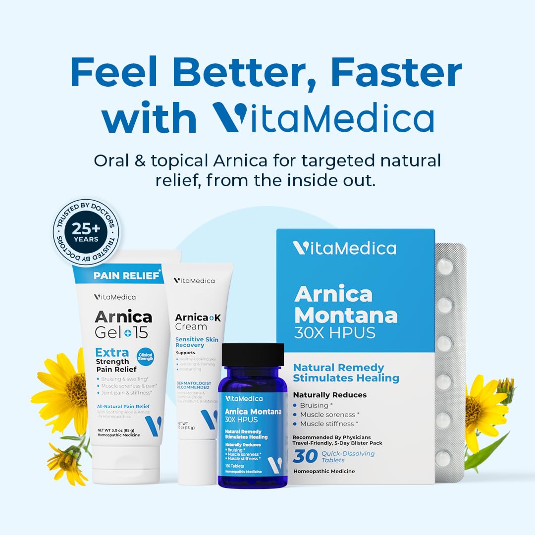 VitaMedica Arnica + Vitamin K Bruise Recovery Cream for Face & Under-Eye, Sensitive-Skin Formula, Post-Procedure Support, 0.5 oz VitaMedicaBuy Supplements Australia