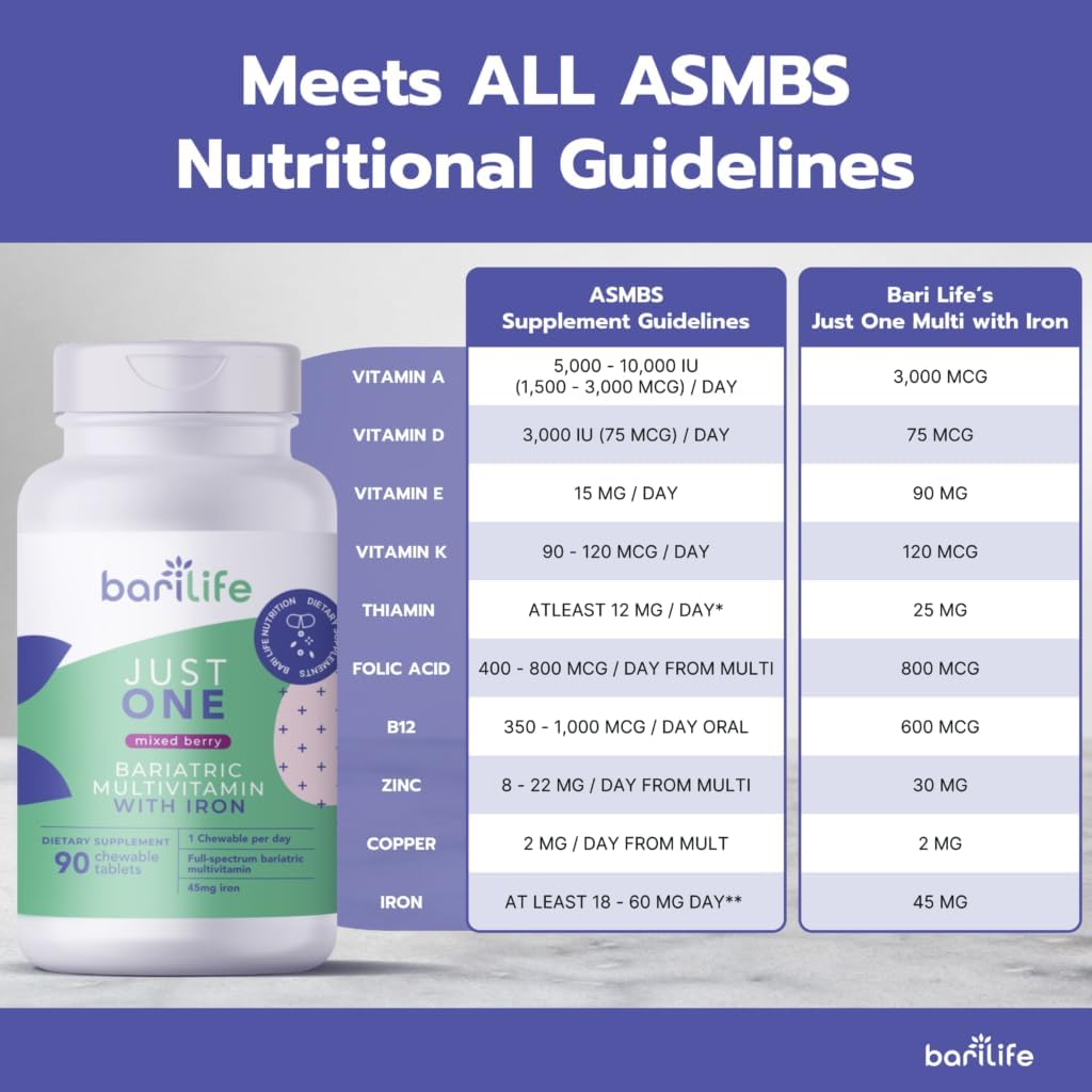 Bari Life Post-Op, Gastric Sleeve, Gastric Bypass Vitamin and Supplement Starter Kit (Fruit Punch)