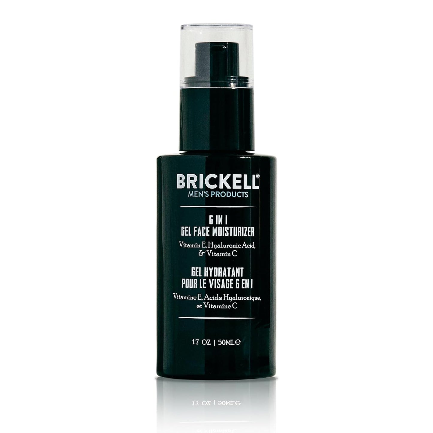 Brickell Men's 6 in 1 Gel Face Moisturizer for Men, Gel Moisturizer With Hyaluronic Acid, Peptides, and Vitamin C, 1.7 ounces, Unscented