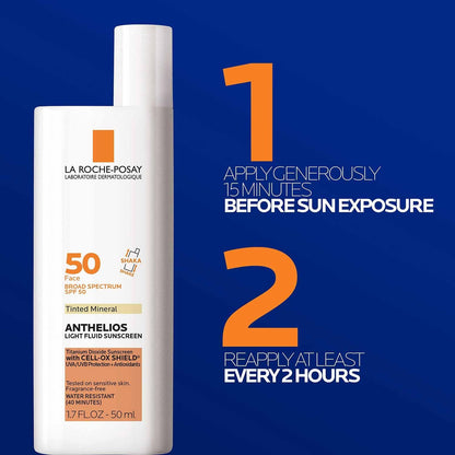La Roche Posay Anthelios 50 Mineral Tinted Ultra Light Sunscreen Fluid 50ml/1.7oz