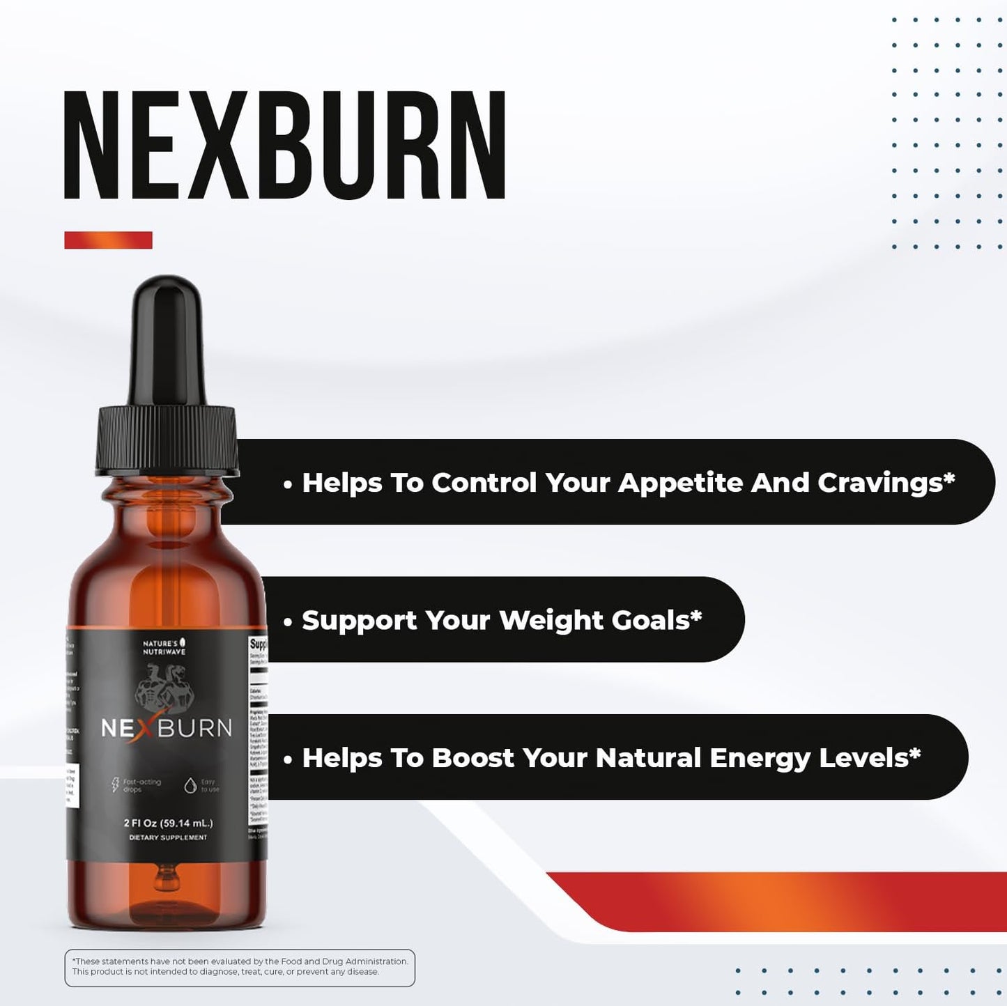 Nexburn Drops – Green Tea, Ginseng & Maca Root – 2 fl oz, 1 Month Supply | Green Tea, Ginseng, Maca Root, African Mango & Chromium | Non-GMO, Made in USA | Take by dropper, daily drops
