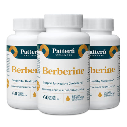 Pattern Wellness Berberine Supplement with Organic Ceylon Cinnamon – Supports Metabolic Balance & Circulatory Wellness – Non-GMO, Vegan – 60 Capsules