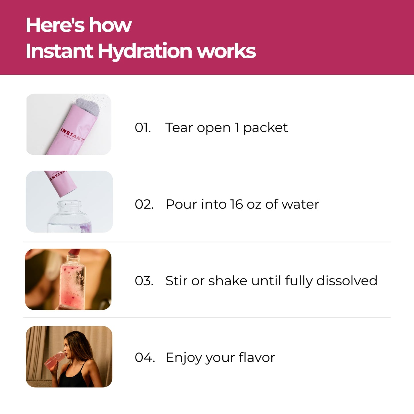 Instant Hydration Sugar Free Electrolytes Powder Packets Variety Pack - Watermelon, Raspberry, Lemon Lime Drink Mix & Travel Essentials with Magnesium and Potassium - Post Workout Recovery - 20 Sticks