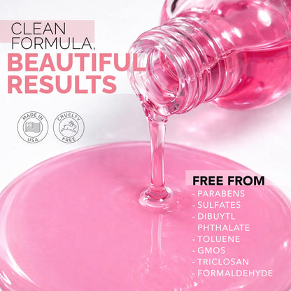 Perfect Formula Pink Gel Coat – Rosey Glow Nail Strengthener & Keratin Treatment, 0.6 oz - Protein-Rich, Glossy Pink