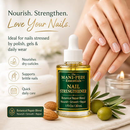 TMPE Nail Strengthener Oil for damaged, brittle nails. Keratin Repair Blend with nourishiment of Jojoba, Almond & Tea-Tree Oils