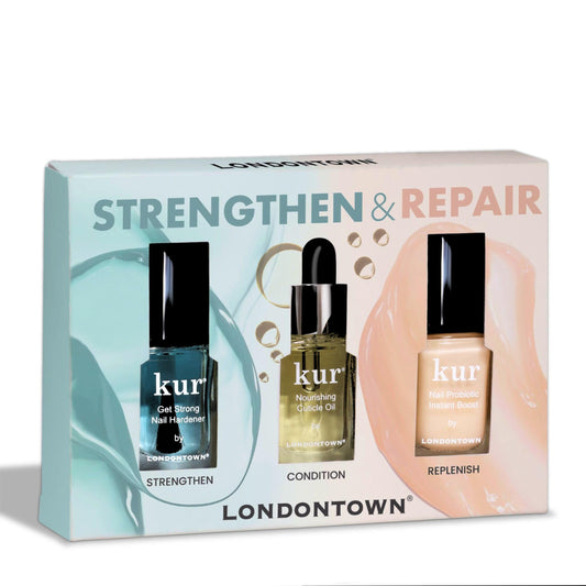 LONDONTOWN Strengthen & Repair Trio - Strengthening Moisturizing Nail Care for Healthy Growth Treatment for Damaged Nail