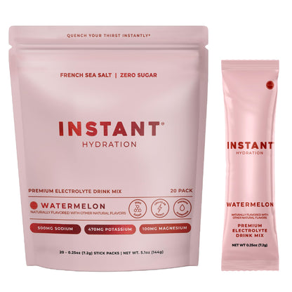 Instant Hydration Sugar Free Electrolytes Powder Packets Variety Pack - Watermelon, Raspberry, Lemon Lime Drink Mix & Travel Essentials with Magnesium and Potassium - Post Workout Recovery - 20 Sticks