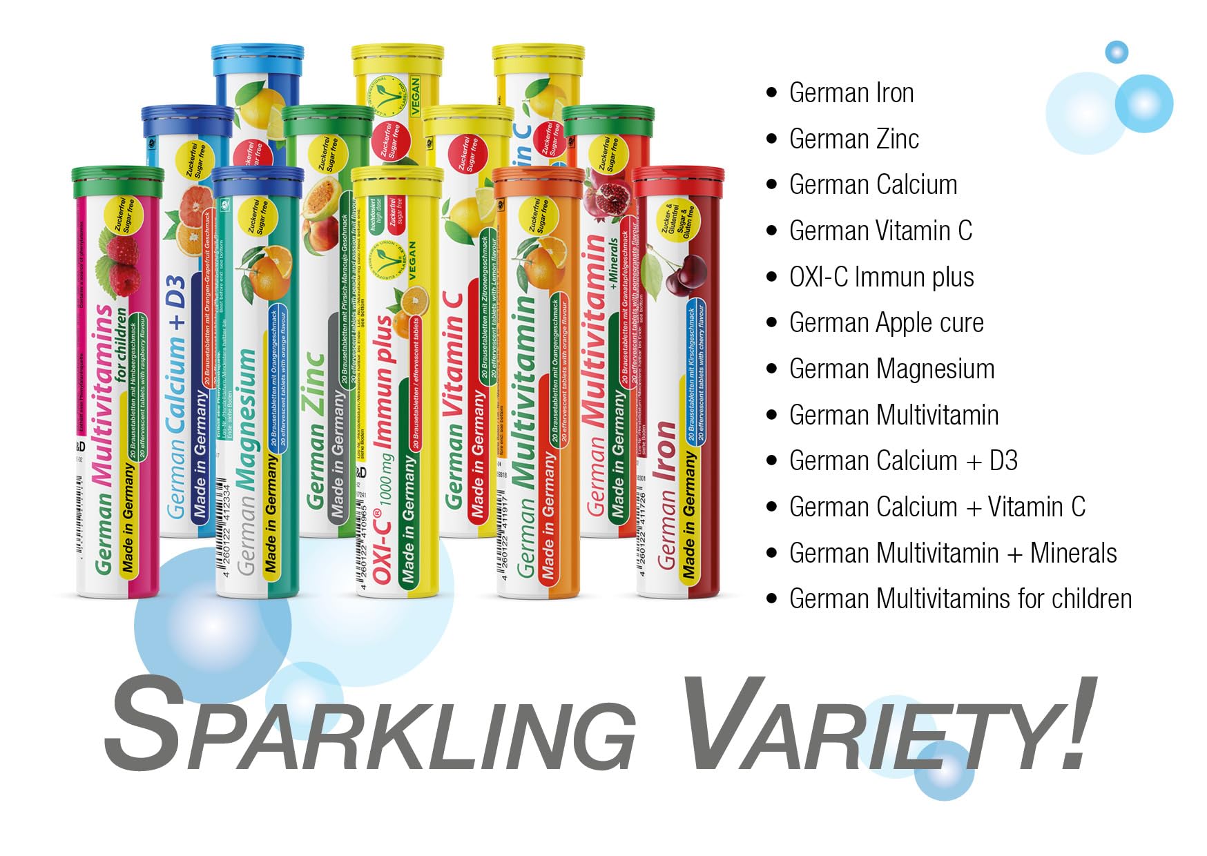 T&D German Elektrolyt Mix - 40 Fizzy Effervescent Tabelts - Orangeflavour - Sugarfree - Made in Germany T&D buy supplements Au