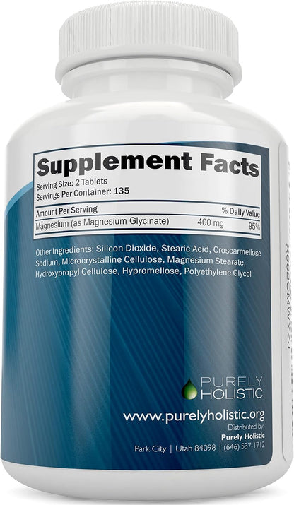 Magnesium Glycinate 400mg + Vitamin D3 125mcg K2 MK7 90mcg - 270 Tablets & 150 Capsules Bundle - Made in USA