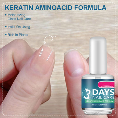 Nail Strengthener Polish, Keratin Nail Treatment for Thin Weak & Damaged Nails, Clear Nail Polish Solution Deep Moisturizer and Smoother Nail Care