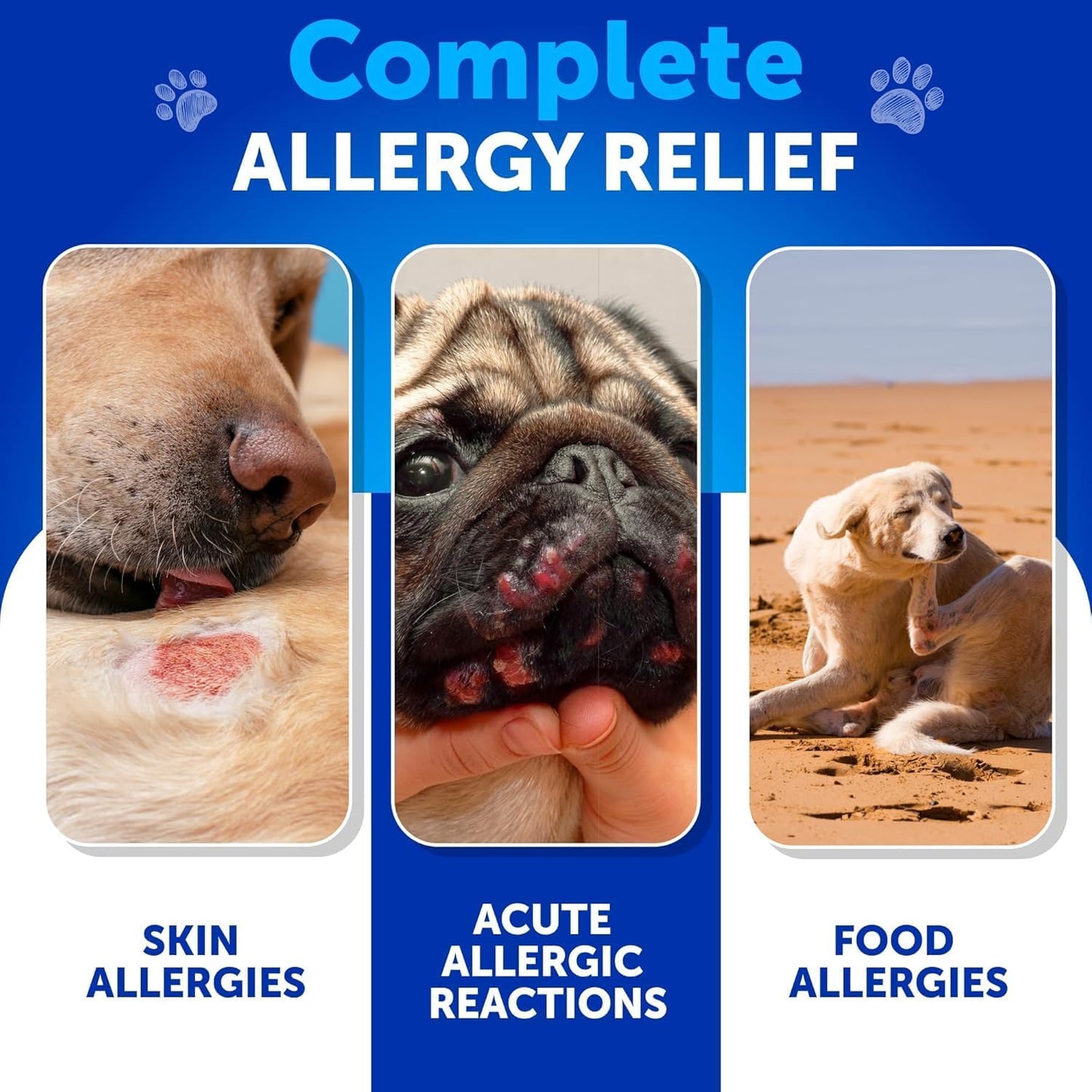 Dog Allergy Relief Chews - Itching Skin Relief for Dogs - Fish Oil - Omega 3 - Seasonal Allergies Pills - Skin & Coat, Anti Itch,Hot Spots Treatment - Canine Immune Health Supplement - 120 Soft Treats