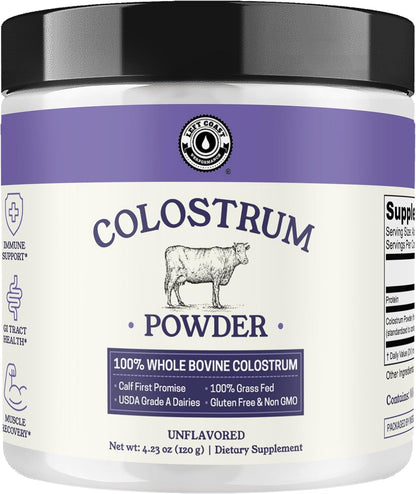 Left Coast Performance 25% IgG Colostrum Powder & Beef Organ Supplement - Bovine Wellness Bundle for Men and Women's Gut Health Energy Hormone Balance and Immune Support
