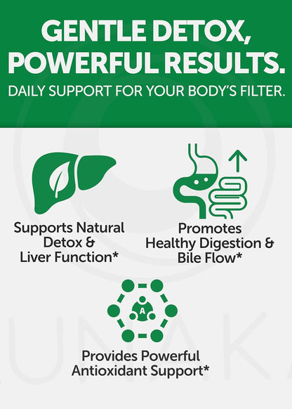 Lunakai USA Made Liver Cleanse Detox & Repair - 10-in-1 with Milk Thistle & NAC – Liver Support Supplement Capsules for Men & Women, Daily Health, Non-GMO, 60ct