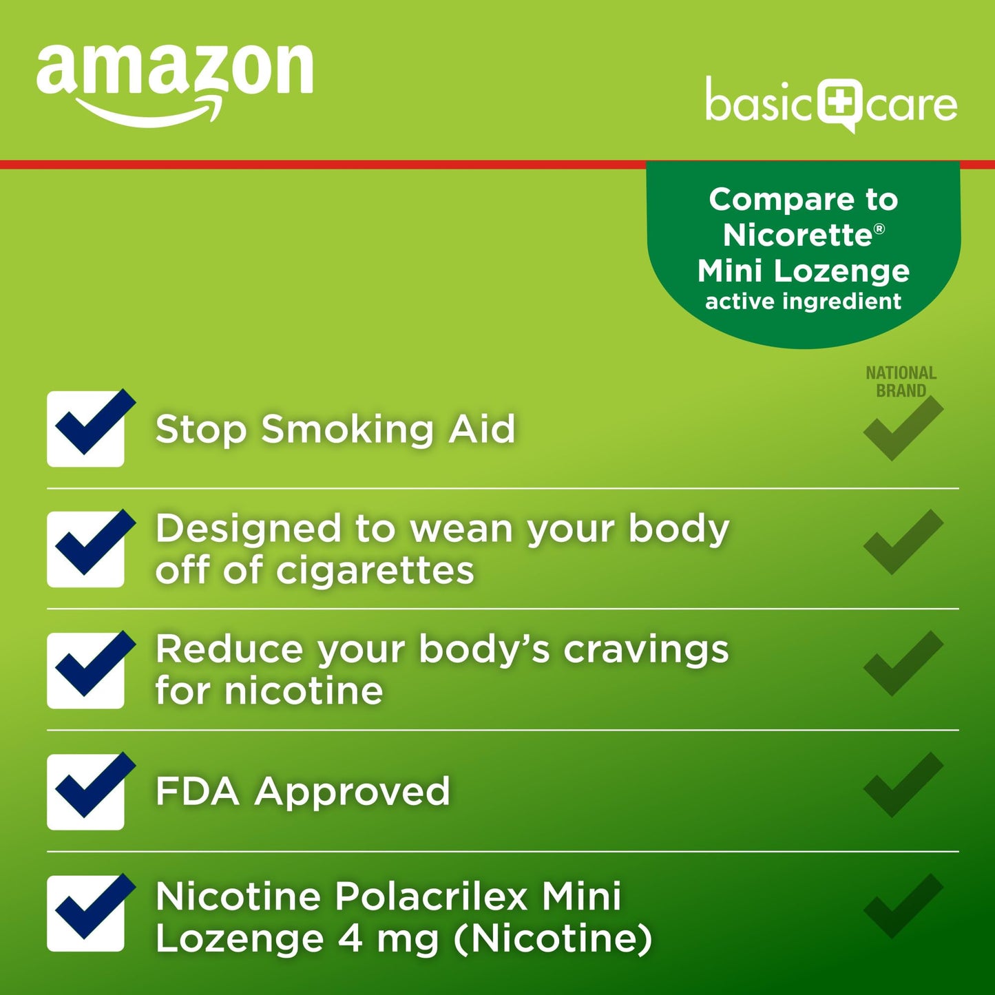 Amazon Basic Care Mini Nicotine Polacrilex Lozenge, 4 mg, Mint Flavor, Stop Smoking Aid, Smoking Cessation, Reduces Nicotine Cravings, 27 Count Amazon Basic Care buy supplements Au