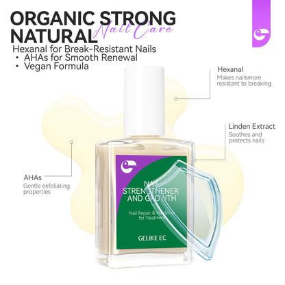gelike ec Nail Hardener and Strengthener Polish: Milky Apricot Ridge Filler for Peeling Weak Nails Fast Dry Nail Growth Treatment Long Lasting