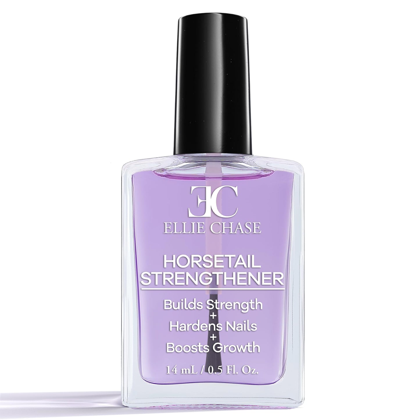 Ellie Chase Horsetail Nail Strengthener, Growth, Hardener, Repair Treatment Polish 0.5 OZ/Help Splits, Breaks, Thin, Weak, Chipped, Damaged, Cracked,