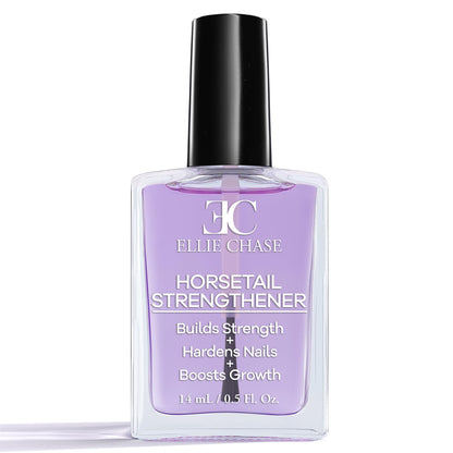 Ellie Chase Horsetail Nail Strengthener, Growth, Hardener, Repair Treatment Polish 0.5 OZ/Help Splits, Breaks, Thin, Weak, Chipped, Damaged, Cracked,