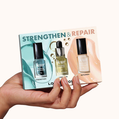 LONDONTOWN Strengthen & Repair Trio - Strengthening Moisturizing Nail Care for Healthy Growth Treatment for Damaged Nail