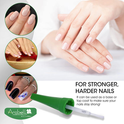 Arobell Nail Strengthener Iron Nails Nail Hardener for Damaged & Brittle Nails Clear Nail Polish for Growth & Protection