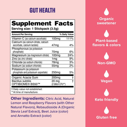 Ultima Replenisher Electrolyte Powder Drink Mix Bundle – Sugar Free – Crave Killer and Gut Health, 14 Stickpacks – 6 Electrolytes and Minerals – Keto Friendly, Vegan, Non-GMO