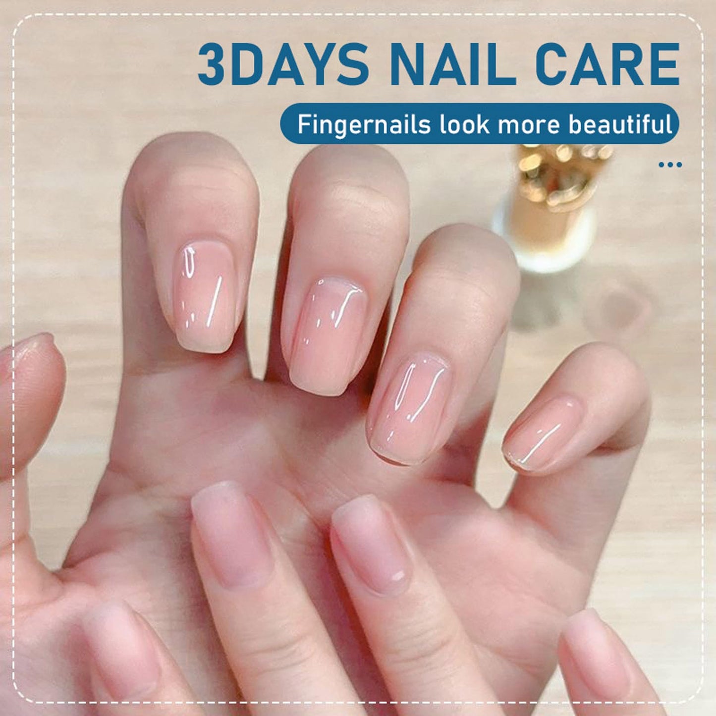 Nail Strengthener Polish, Keratin Nail Treatment for Thin Weak & Damaged Nails, Clear Nail Polish Solution Deep Moisturizer and Smoother Nail Care