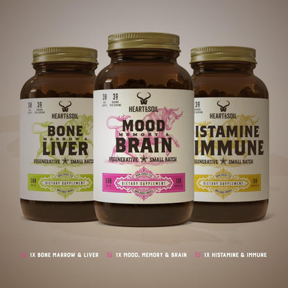 Stress Stack – Mood, Memory, Brain, Bone Marrow, Liver, and Immune Support Supplements for Cognitive and Overall Vitality