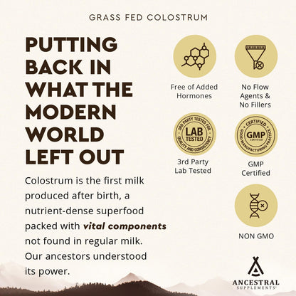 Ancestral Supplements FEM & Colostrum Bundle for Women – Supports Hormone Balance, Energy, Skin, Immunity & Digestion – Grass Fed, Pasture Raised Female Organ Blend with Bioactive Colostrum