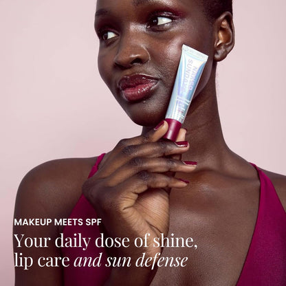 Naked Sundays SPF 50 Tinted Lip Treatment with Sun Protection — Hydrating Lip Balm with Peptides, Polyglutamic Acid & High-Gloss Finish, Broad Spectrum UVA/UVB, Vegan, Non-Sticky - 15ml (Darling)
