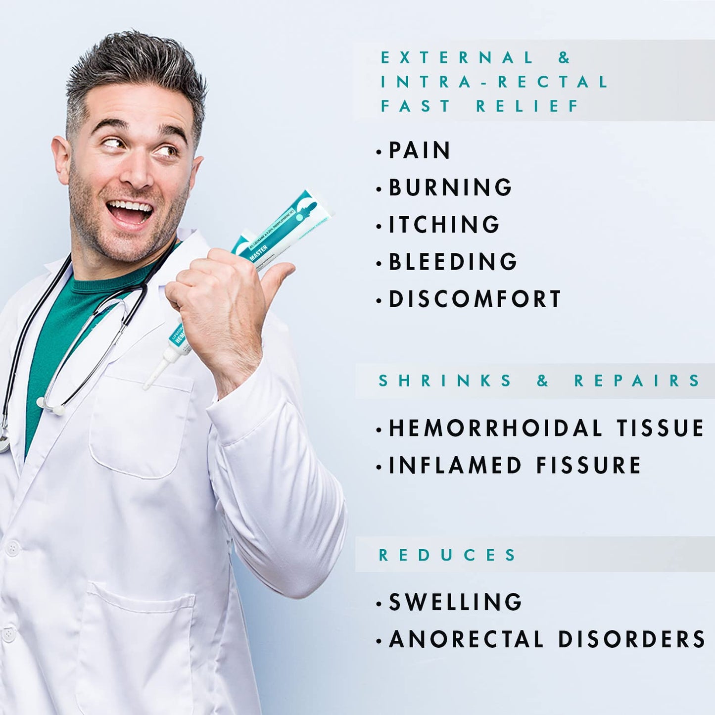 Ebanel Bundle of Lidocaine Numbing Spray, and Hemorrhoid Master